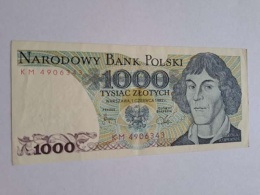 Banknot 1000 zł Mikołaj Kopernik 1982 r seria KM