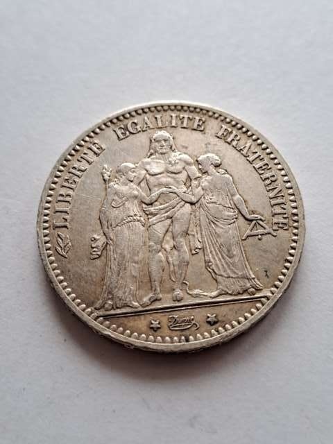 Francja 5 Franków Herkules 1874 r