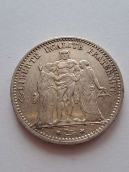 Francja 5 Franków Herkules 1874 r
