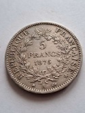 Francja 5 Franków Herkules 1875 r