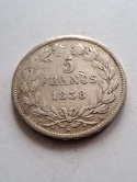 Francja 5 Franków Louis Philippe I 1838 r
