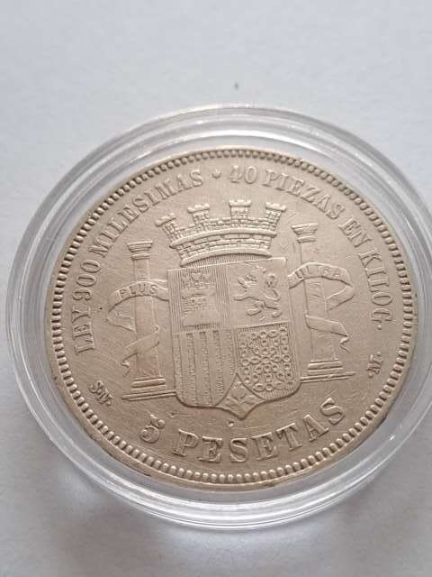 Hiszpania 5 Pesetas Rząd Tymczasowy 1870 r