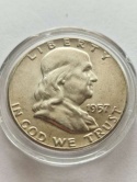 USA 1/2 Dollara B. Franklin 1957 r