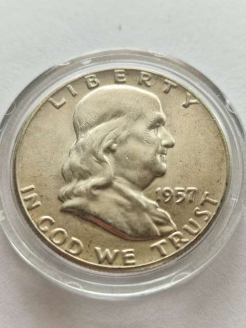 USA 1/2 Dollara B. Franklin 1957 r
