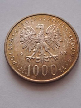 1000 zł Jan Paweł II 1982 r