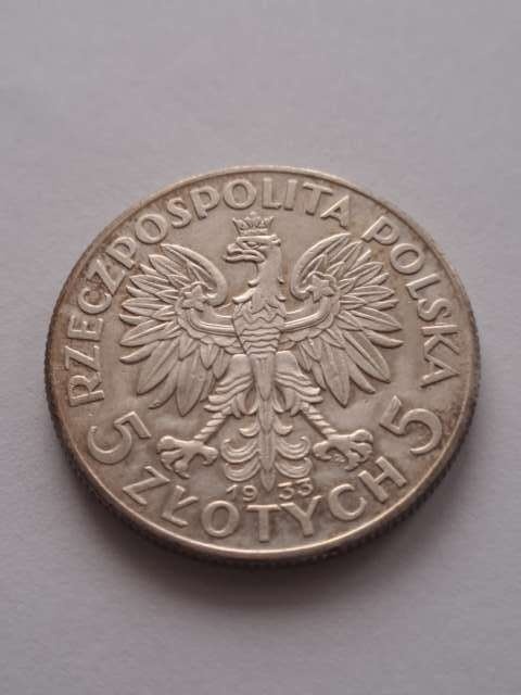 5 zł Głowa Kobiety 1933 r