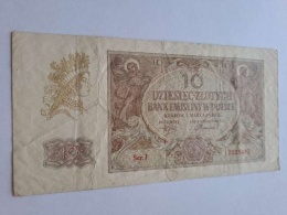 Banknot 10 złotych 1940 r seria J