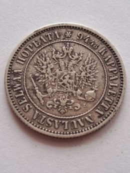 Finlandia 1 Markka Aleksander II 1890 r