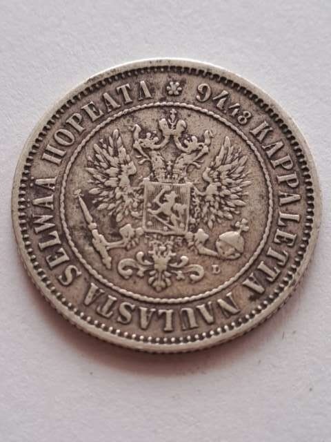 Finlandia 1 Markka Aleksander II 1890 r
