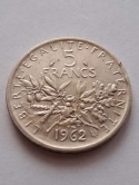 Francja 5 Franków 1962 r