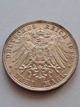 Niemcy 3 Marki Bayern 1912 r