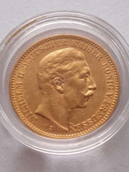Niemcy 20 Marek Wilhelm II Prusy 1899 r