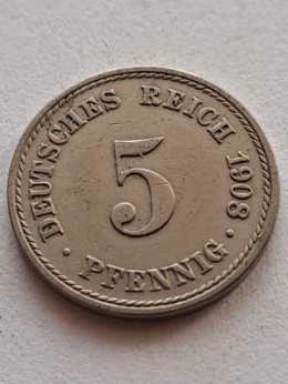 Niemcy 5 Pfenning 1908 r A