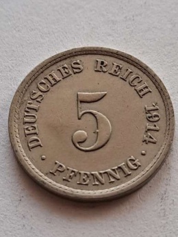 Niemcy 5 Pfenning 1914 r A