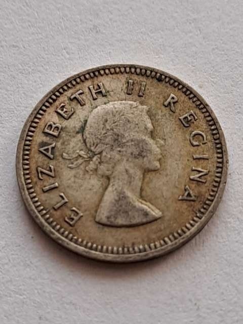 Suid Afrika 3 pensy Elżbieta II 1957 r