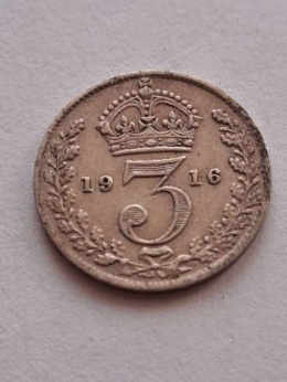 Suid Afrika 3 pensy Jerzy VI 1916 r