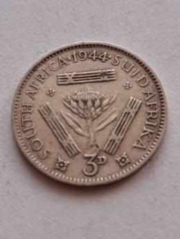 Suid Afrika 3 pensy Jerzy VI 1944 r