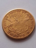 USA 20 Dolarów Liberty Head 1874 r CC rzadka