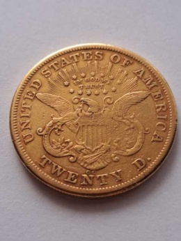 USA 20 Dolarów Liberty Head 1874 r CC rzadka