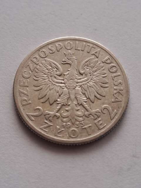 2 zł Głowa Kobiety 1933 r
