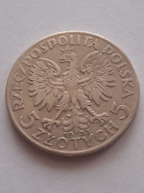 5 zł Głowa Kobiety 1933 r