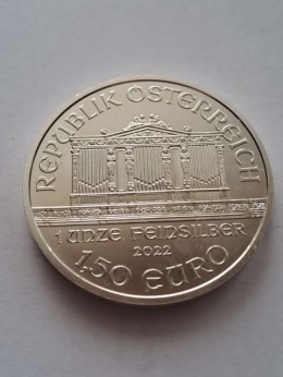 Austria 1,5 euru Filharmonik 2022 r