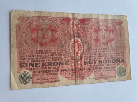 Banknot 1 korona 1916 r seria N