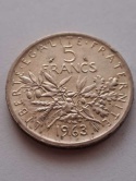 Francja 5 Franków 1963 r