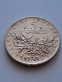 Francja 5 Franków 1960 r