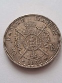 Francja 5 Franków Napoleon III 1869 r