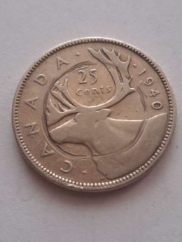 Kanada 25 Centów 1940 r