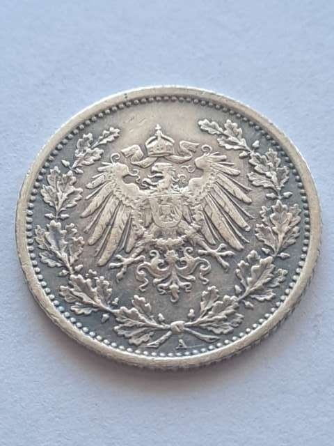 Niemcy 1/2 Marki Wilhelm II 1916 r A