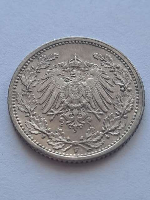 Niemcy 1/2 Marki Wilhelm II 1913 r F