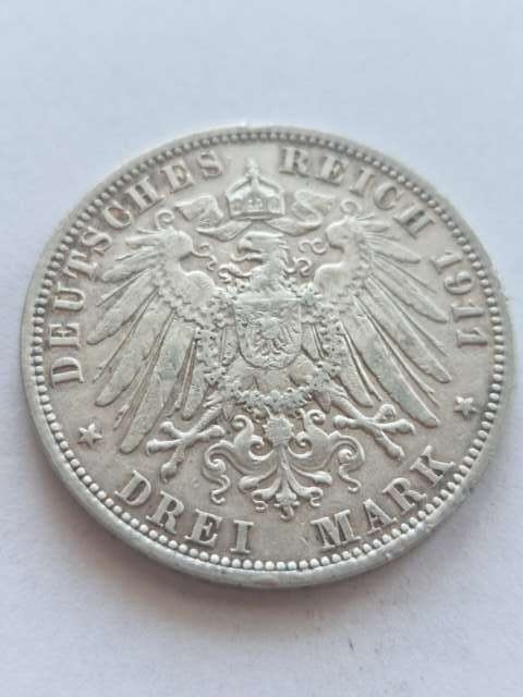 Niemcy 3 Marki Anhalt 1911 r