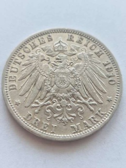Niemcy 3 Marki Badenia 1910 r