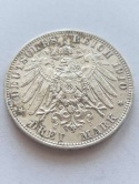 Niemcy 3 Marki Saksonia 1910 r