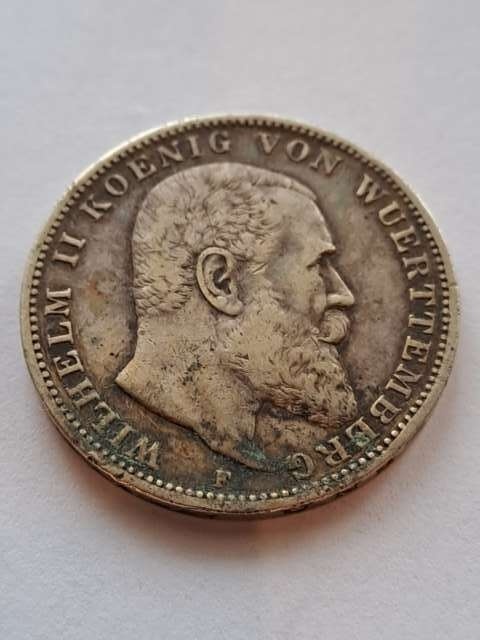 Niemcy 3 Marki Wirtembergia 1910 r