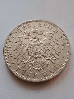 Niemcy 5 Marek Saksonia 1894 r
