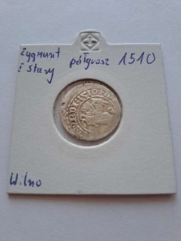 Półgrosz Wilno Zygmunt I Stary 1510 r
