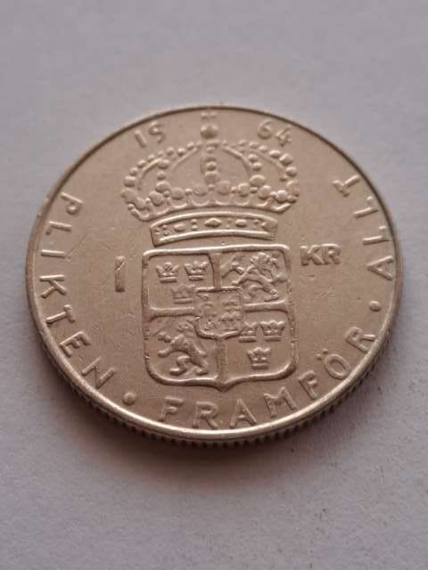 Szwecja 1 Korona Gustaf VI 1964 r