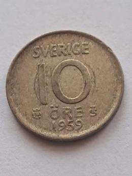 Szwecja 10 Ore 1959 r
