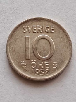 Szwecja 10 Ore 1958 r