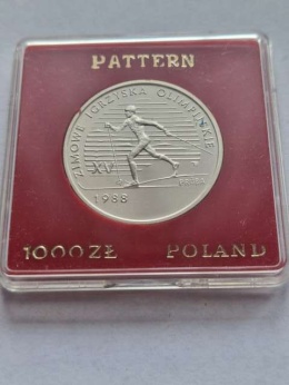1000 zł XV Igrzyska Olimpijskie 1987 r próba