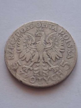 5 zł Głowa Kobiety 1933 r
