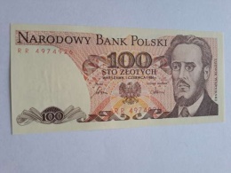 Banknot 100 zł Ludwik Waryński 1986 r seria RR