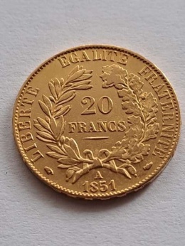 Francja 20 Franków Ceres 1851 r