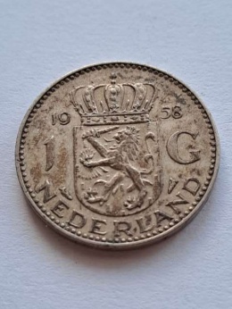 Holandia 1 Gulden Juliana 1958 r