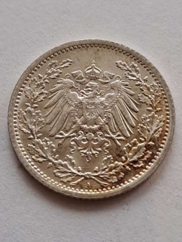 Niemcy 1/2 Marki Wilhelm II 1914 r A
