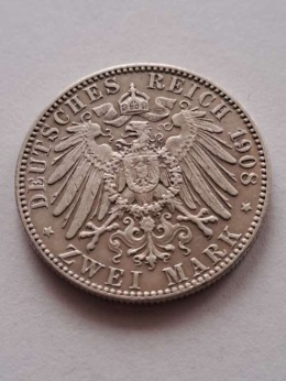 Niemcy 2 Marki Saksonia 1908 r