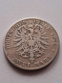 Niemcy 2 Marki Saksonia 1876 r
